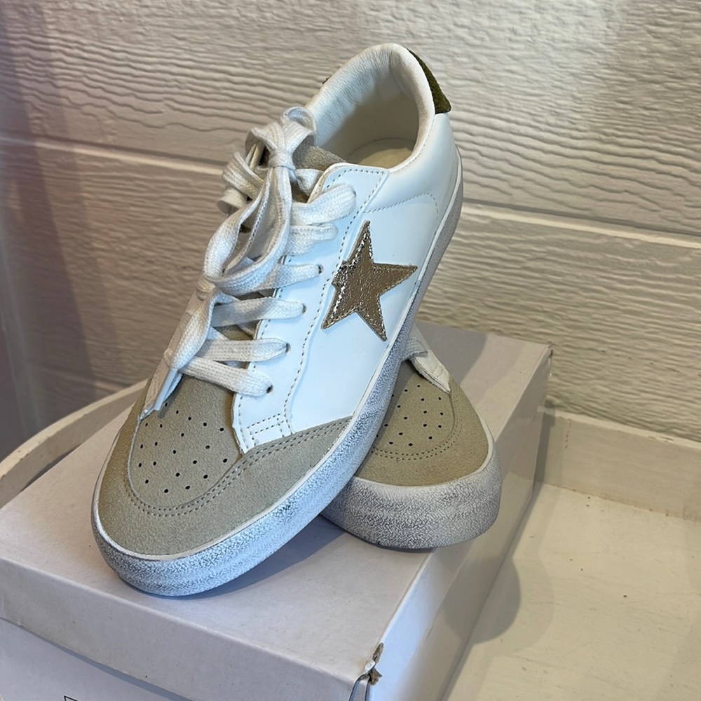 Gold sneakers